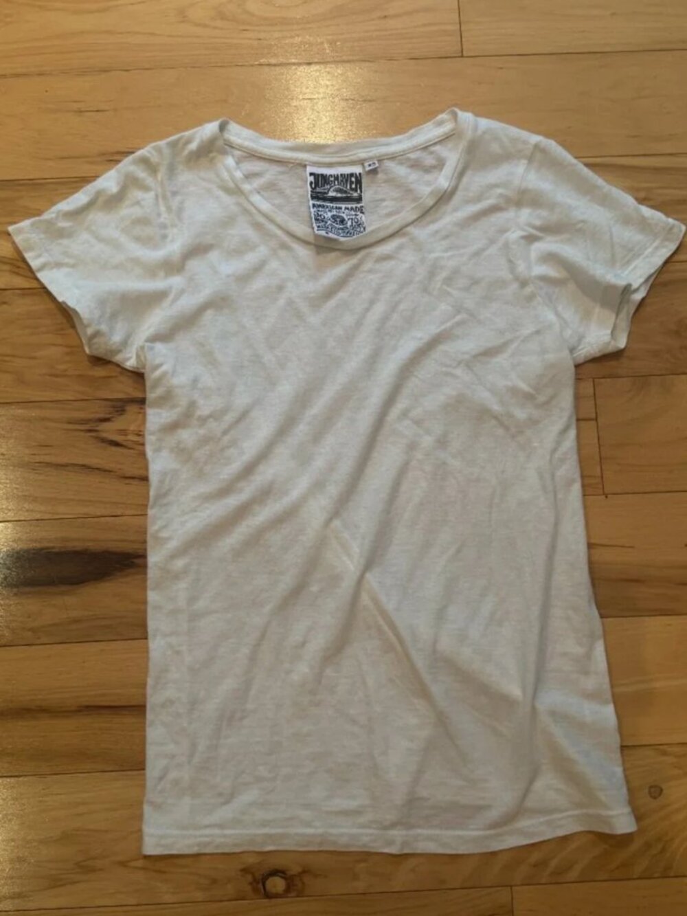 Jungmaven Women's White T-Shirt Tee Classic Hemp Organic Cotton XS